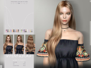 Sims 4 — WINGS-TO0204 by wingssims — Colors:36 All lods Compatible hats Hope you like it!