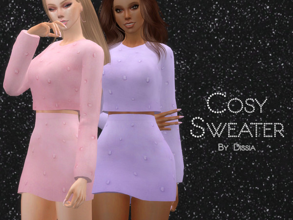 Sims 4 — Cosy Sweater by Dissia — Cosy Sweater 9 swatches Hope you like it ;)