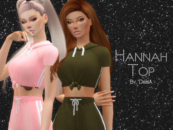 Sims 4 — Hannah Top by Dissia — Hannah Top 14 swatches Hope you like it ;)