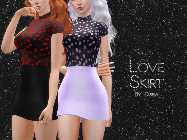Sims 4 — Love Skirt by Dissia — Love Skirt 20 swatches Hope you like it ;)
