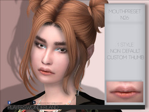 Sims 4 — Mouthpreset N26 by PlayersWonderland — All ages Custom thumbnail Non default You can find it by clicking on the