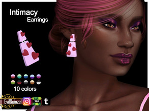 Sims 4 — Intimacy Earrings by EvilQuinzel — - New mesh; - Earrings category; - Female and male; - Teen + ; - All species;