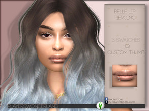 Sims 4 — Belle Lip Piercing by PlayersWonderland — . 3 Swatches . HQ . Custom thumbnail . Custom Specular Map
