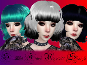 Sims 4 — Sintiklia's Kaori Hair Recolor - Sagi6 by sagi6 — *MESH NEEDED get it in the REQUIRED *70 Swatches
