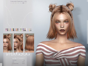 Sims 4 — WINGS-TO0206 by wingssims — Colors:36 All lods Compatible hats Hope you like it!