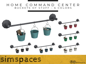 Sims 4 — Home Command Center - Buckets of Stuff by simspaces — A nice little place to keep your chalk and erasers for all