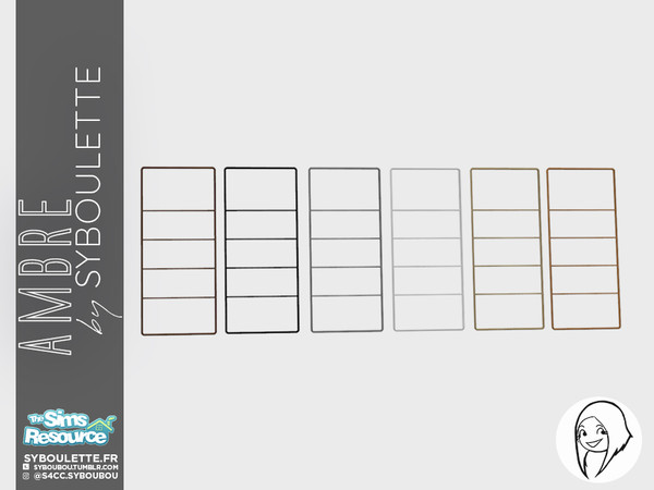 Sims 4 — Ambre Bathroom set - Towel rack by Syboubou — Simple metal towel rack. The towels from the set fit the bars.