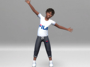 Sims 4 — Fila trousers children by Aldaria — Fila trousers fol children