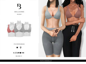 Sims 3 — Waffle Rib Bralet by Bill_Sims — YA/AF Everyday/Sleepwear/Athletic Available for Maternity Recolorable - 1