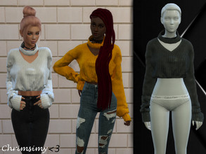 Sims 4 — V Cut Sweater by chrimsimy — -female top -20 swatches -custom thumbnail -all LODs -hq compatible Hope you like