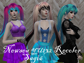 Sims 4 — Newsea YU132 Miku Hair Recolor - Sagi6 by sagi6 — *MESH NEEDED get it in the REQUIRED *52 swatches