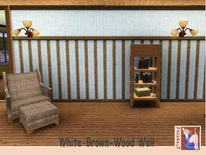 Sims 3 — ws BrownWhite Wood Wall by watersim44 — ws_WallBrownWhite Created for your room Wood in white and brown. Created