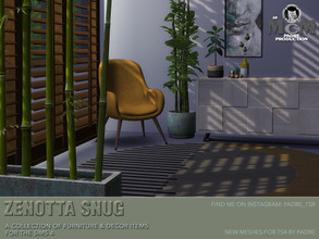 Sims 4 — Zenotta Snug by Padre — A calming, quiet place to relax and unwind. The Zenotta Snug offers harmonious colour