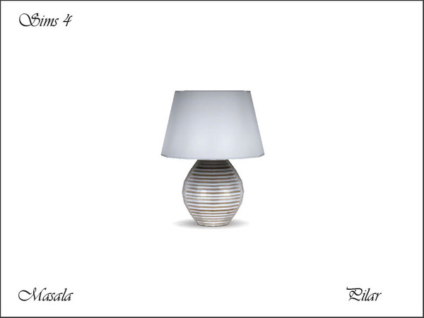 Sims 4 — Masala TableLamp by Pilar — Pilar Masala TableLamp
