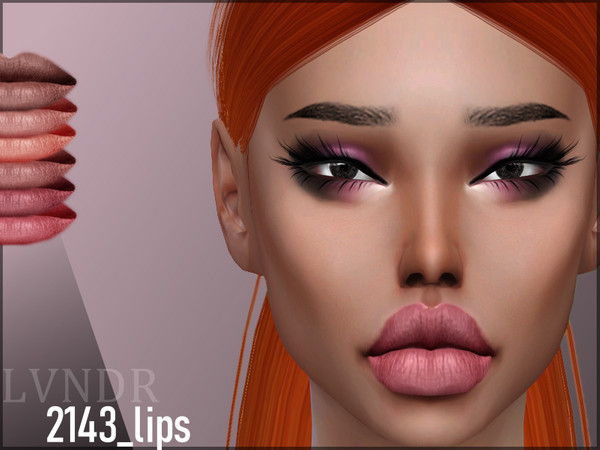 Sims 4 — 2143_lips by LVNDRCC — Teen- elder 6 swatches HQ friendly Shot taken with HQ mod.