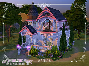 Sims 4 — Victorian Pink house- Magic by GenkaiHaretsu — Old pink Victorian fairy house.