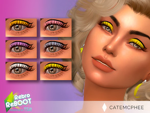 Sims 4 — Retro ReBOOT Twiggy Eyeshadow ES-20 by catemcphee — - retro reboot - 6 fun colors - enjoy !!