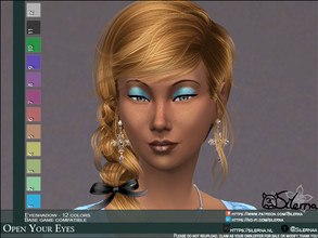 Sims 4 — Open Your Eyes by Silerna — - Base game compatible - Eyeshadow - Teen - Young adult - adult - elder - 12