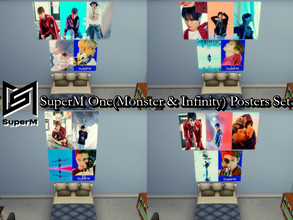 Sims 4 — SuperM One Posters Set - REQUIRES MESH and GET TO WORK by PhoenixTsukino — Set of posters featuring KPOP idol