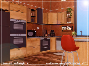 Sims 4 — Sienna Kitchen/Living Room by sharon337 — This is a Room Build which is to be placed on the 920 Medina Studios