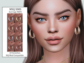 Sims 4 — Earrings NB05 by MSQSIMS — - New Mesh - 10 Swatches - Teen - Elder - Female - Base Game - Earrings Category - HQ