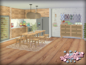 Sims 4 — Frosted Grove V by ArwenKaboom — This is fifth set out of five and it consists of dining items. You can find all