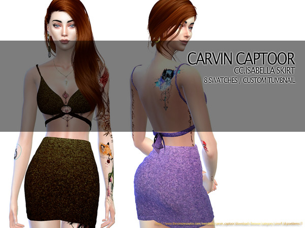 Sims 4 — CC.Isabella Skirt by carvin_captoor — Created for sims4 Original Mesh All Lod 8 Swatches Don't Recolor And Claim