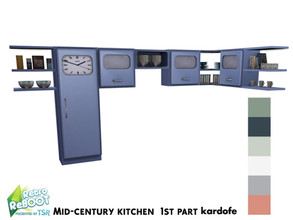 Sims 4 — Retro ReBOOT_kardofe_Mid-century kitchen_Cabinet by kardofe — Kitchen wall units in retro style, inspired by the