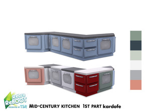 Sims 4 — Retro ReBOOT_kardofe_Mid-century kitchen_Counter by kardofe — Retro style kitchen worktops, inspired by 1950's