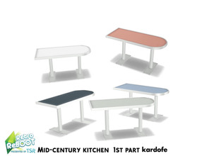 Sims 4 — Retro ReBOOT_kardofe_Mid-century kitchen_High table by kardofe — High table for use as an island, in five colour