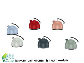 Sims 4 — Retro ReBOOT_kardofe_Mid-century kitchen_Teapot by kardofe — Beautiful retro design teapot, in six colour