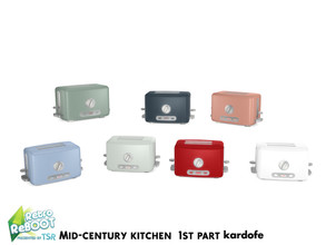 Sims 4 — Retro ReBOOT_kardofe_Mid-century kitchen_Toaster by kardofe — Shiny retro-style toaster, in seven colour options