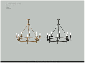 Sims 4 — [Agata diningroom] - ceiling lamp SW by Severinka_ — Ceiling lamp for SHORT WALLS From the set 'Agata dining
