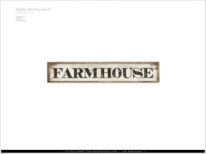 Sims 4 — [Agata diningroom] - Farmhouse board by Severinka_ — Old board 'Farmhouse' From the set 'Agata dining room'