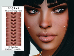 Sims 4 — Cheek Piercings NB01 by MSQSIMS — - New Mesh - Base Game - 10 Swatches - Teen - Elder - Female/Male - Nose Ring