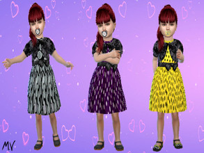 Sims 4 — Polka Dot Baby Dress by MeuryVidal — Polka dot dress for babies, for various occasions, parties and weddings.