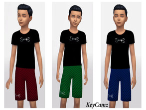 Sims 4 — KeyCamz Boy's Athletic Outfit 0215 by ErinAOK — Boy's Athletic Outfit 6 Swatches