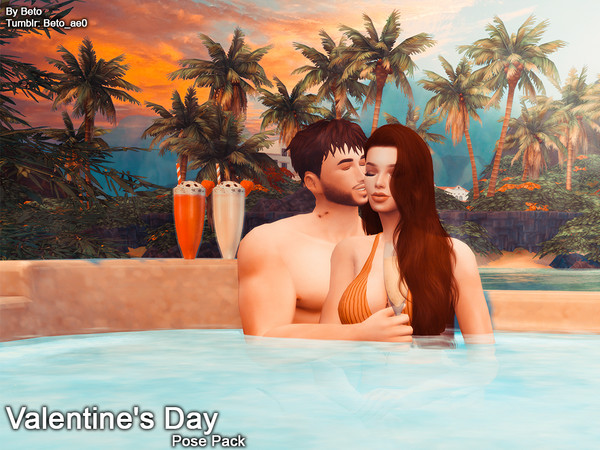 Sims 4 — Valentine's Day (Pose Pack) by Beto_ae0 — Poses for Valentine's Day, I hope you like them To use the poses you
