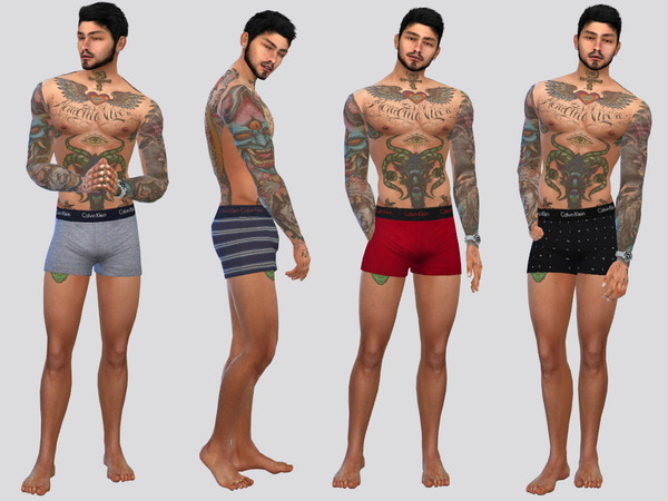 Sims 4 — Designer Boxer Briefs by McLayneSims — TSR EXCLUSIVE Standalone item 12 Swatches MESH by Me NO RECOLORING Please