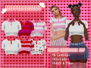 Sims 4 — [B0T0XBRAT] Lonely Valentines Top by B0T0XBRAT — Hi bunnies! Heres a little piece from my valentine's day