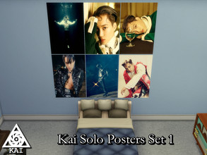 Sims 4 — Kai(EXO) 'Kai Solo' Posters Set - REQUIRES MESH by PhoenixTsukino — Set of posters featuring KPOP idol Kai of