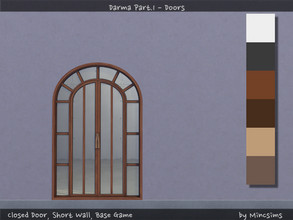 Sims 4 — Darma Closed Door by Mincsims — Closed Version for Short wall 6 swatches