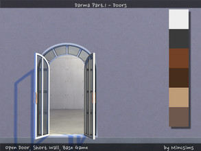 Sims 4 — Darma Open Door by Mincsims — Open Version for Short wall 6 swatches