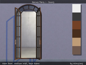 Sims 4 — Darma Open Door by Mincsims — Open Version for Medium wall 6 swatches