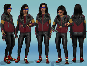 Sims 4 — VibeCostume by Lala_Sara — Cisco Ramon's Vibe costume (from CW's The Flash)