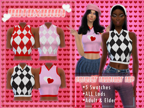 Sims 4 — [B0T0XBRAT] Forever Together Sweater Vest Top by B0T0XBRAT — Hi bunnies! Heres a little piece from my