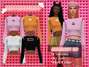 Sims 4 — [B0T0XBRAT] SweetHeart Top by B0T0XBRAT — Hi bunnies! Heres a little piece from my valentine's day special <3
