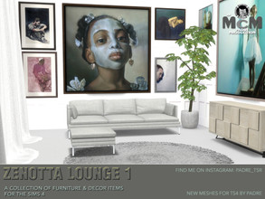 Sims 4 — Zenotta Lounge 1 by Padre — Contemporary and cool, this set of stylish furniture and decor items in linens,
