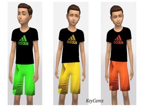 Sims 4 — KeyCamz Boy's Athletic Outfit 0217 by ErinAOK — Boy's Athletic Outfit 6 Swatches