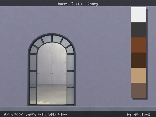 Sims 4 — Darma Arch by Mincsims — for Short wall 6 swatches